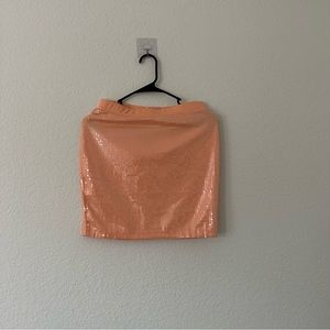 NWT H&M Sequin Coral Mini Skirt | Size: S